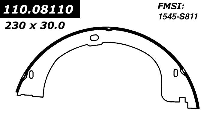 centric parts premium parking brake shoes frsport 111.08110