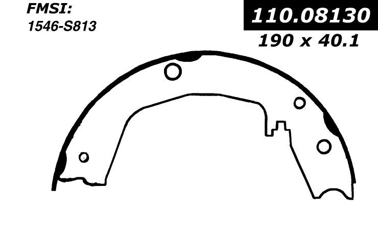 centric parts premium parking brake shoes frsport 111.08130