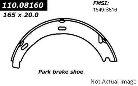 Centric Parts Premium Parking Brake Shoes top view frsport 111.08160