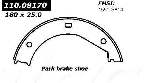 centric parts premium parking brake shoes frsport 111.08170