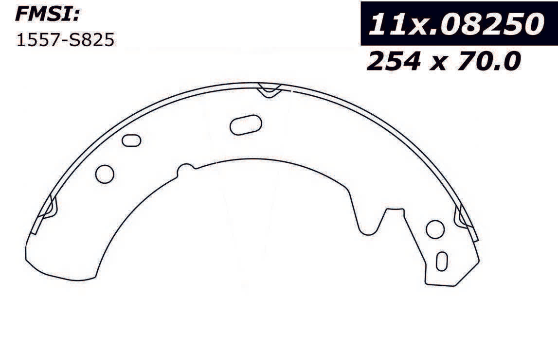 centric parts premium parking brake shoes frsport 111.08250