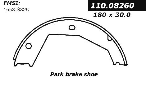centric parts premium parking brake shoes frsport 111.08260