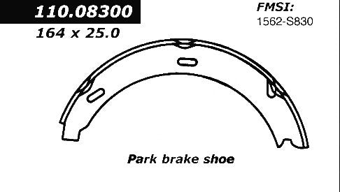 centric parts premium parking brake shoes frsport 111.08300