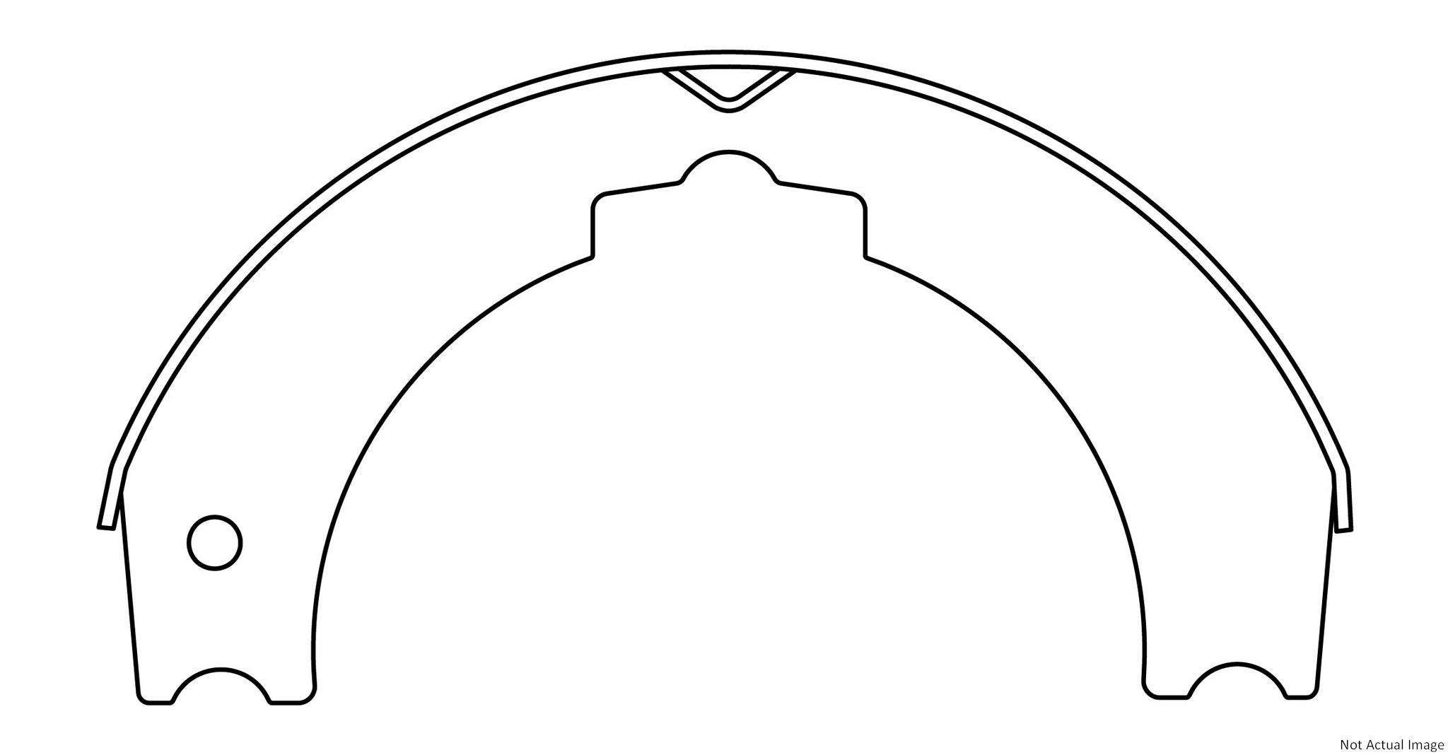 StopTech Premium Parking Brake Shoes top view frsport 111.08420