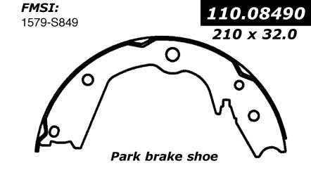 centric parts premium parking brake shoes frsport 111.08490