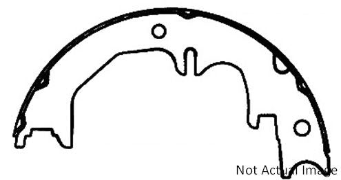 StopTech Premium Parking Brake Shoes top view frsport 111.08500