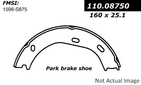 StopTech Premium Parking Brake Shoes top view frsport 111.08750