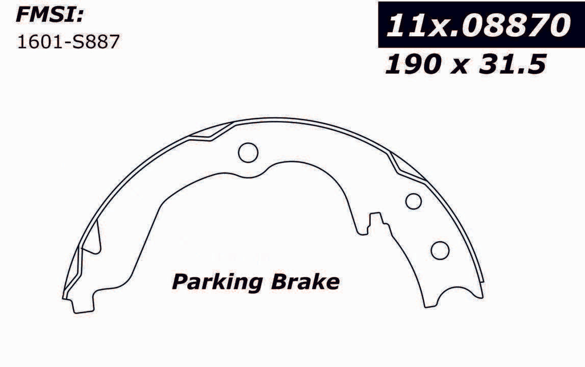 centric parts premium parking brake shoes frsport 111.08870