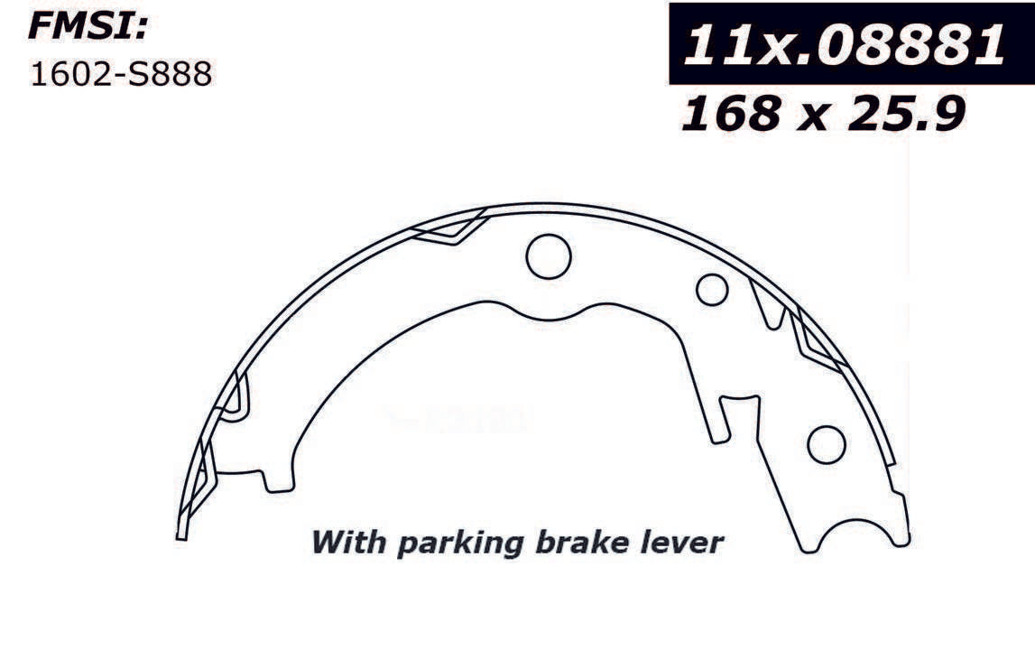 centric parts premium parking brake shoes frsport 111.08881