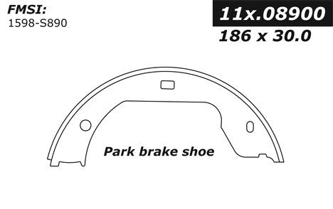 centric parts premium parking brake shoes frsport 111.08900