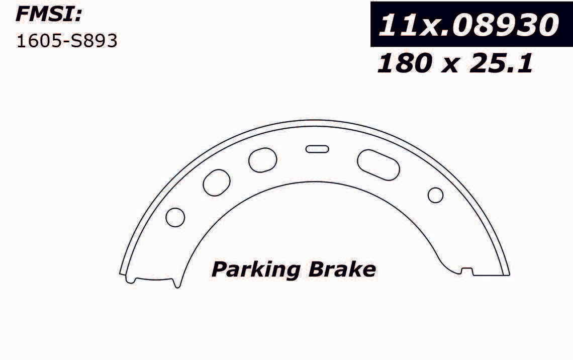 centric parts premium parking brake shoes frsport 111.08930