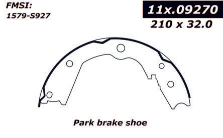 centric parts premium parking brake shoes frsport 111.09270