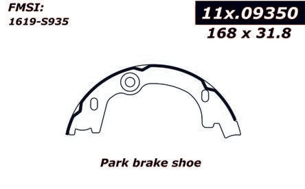 centric parts premium parking brake shoes frsport 111.09350