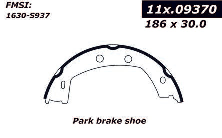 centric parts premium parking brake shoes frsport 111.09370