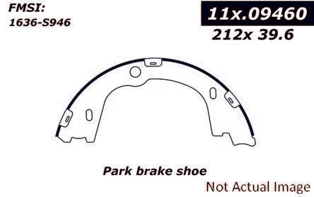 Centric Parts Premium Parking Brake Shoes top view frsport 111.09460