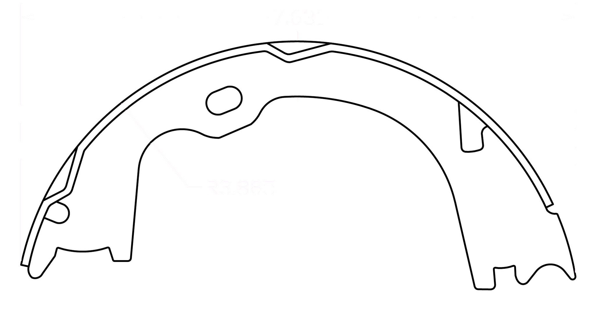 centric parts premium parking brake shoes frsport 111.09620