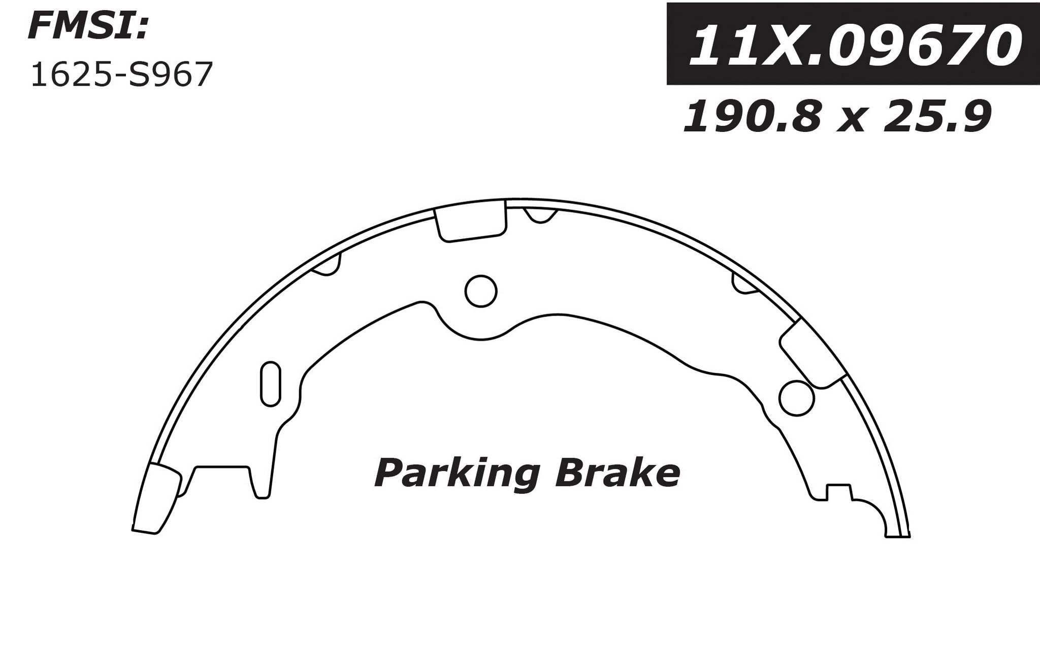 centric parts premium parking brake shoes frsport 111.09670
