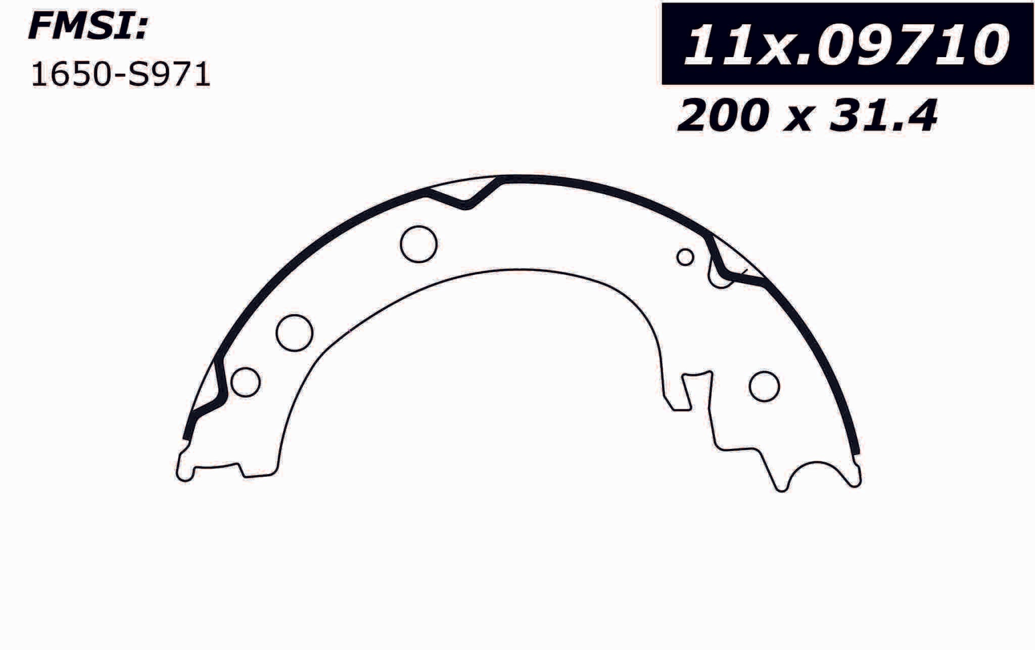 centric parts premium parking brake shoes frsport 111.09710