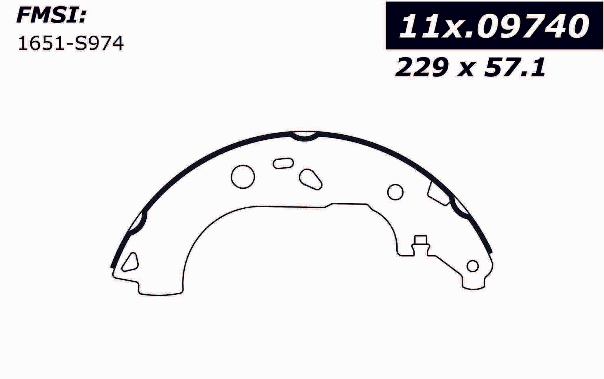 centric parts premium brake shoes frsport 111.09740