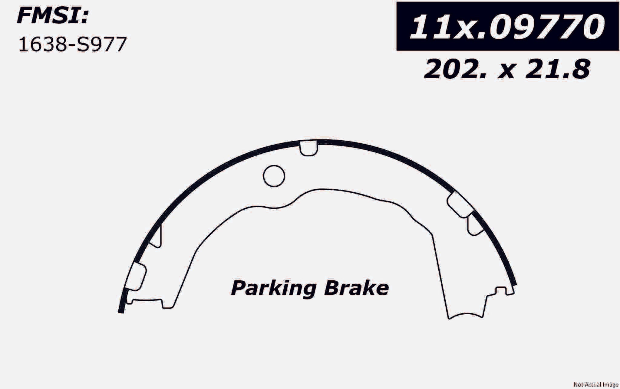 Centric Parts Premium Parking Brake Shoes top view frsport 111.09770