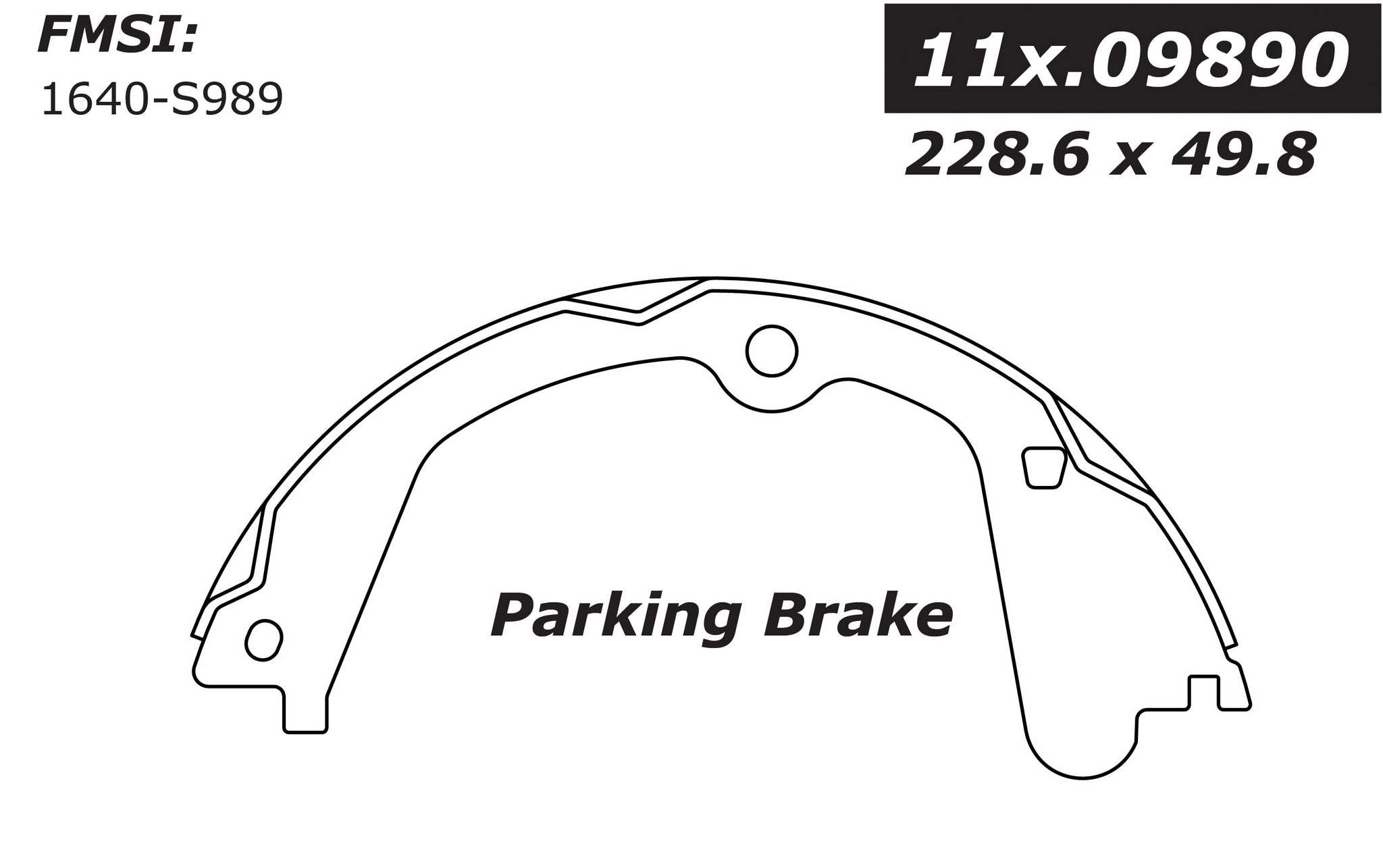 centric parts premium parking brake shoes frsport 111.09890