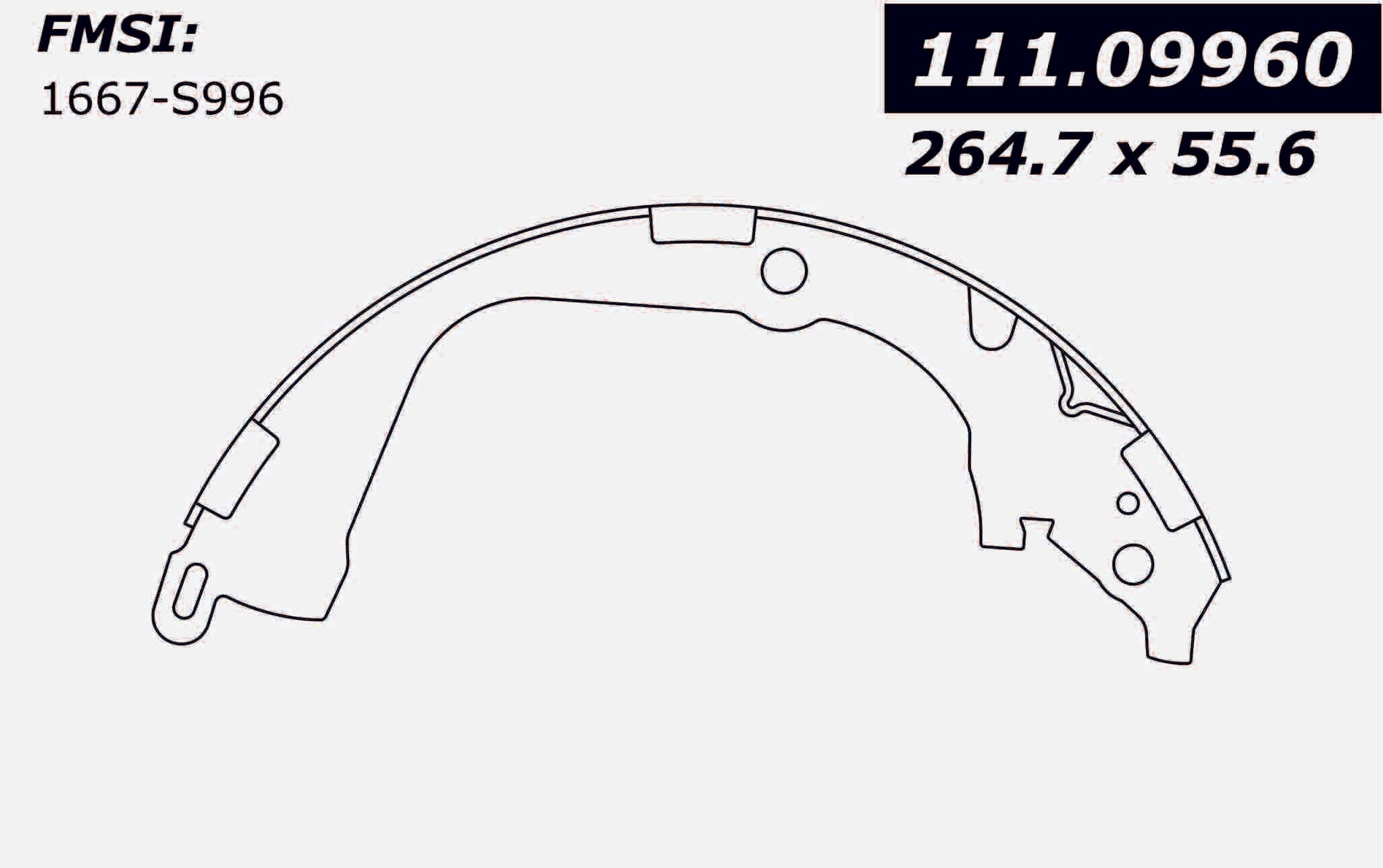 centric parts premium brake shoes frsport 111.09960