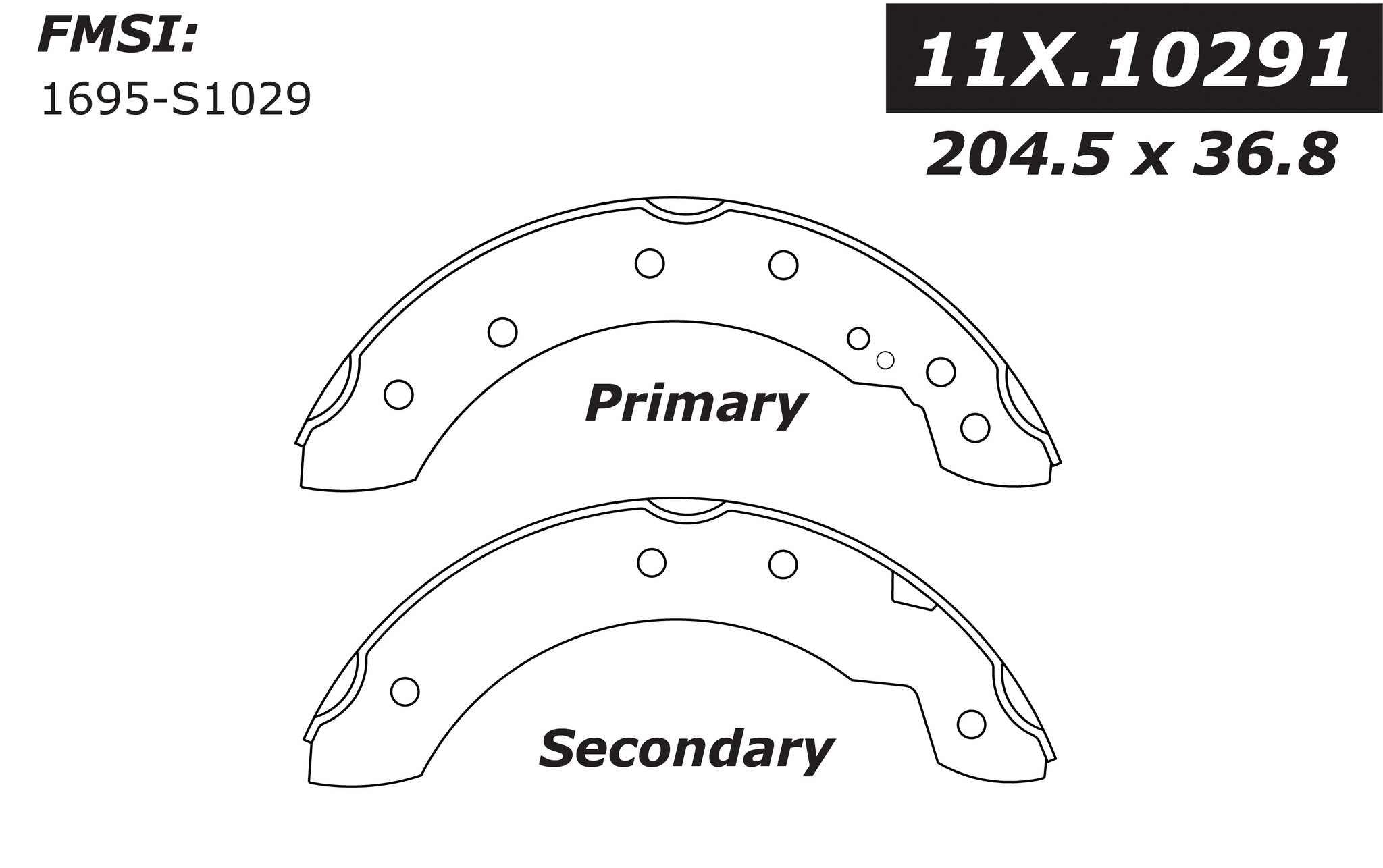 centric parts premium brake shoes frsport 111.10291