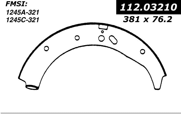 centric parts heavy duty brake shoes frsport 112.03210