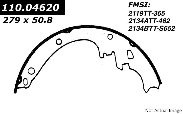 Centric Parts Heavy Duty Brake Shoes top view frsport 112.04620