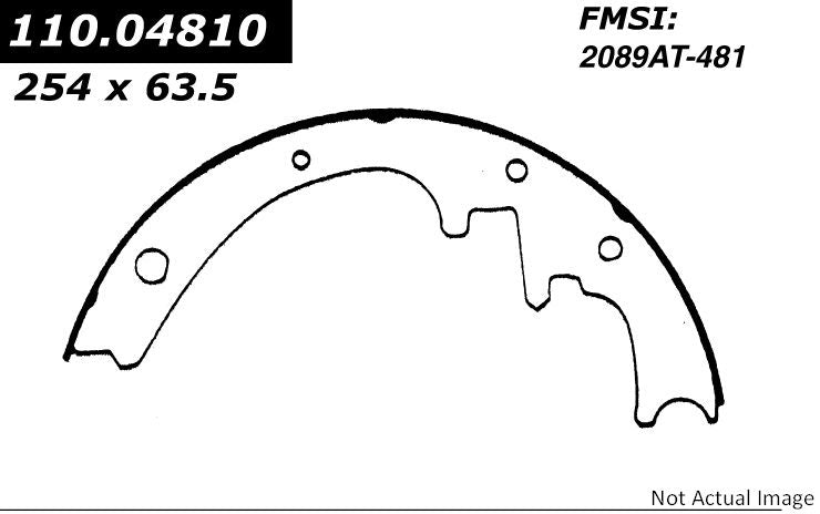 Centric Parts Heavy Duty Brake Shoes top view frsport 112.04810