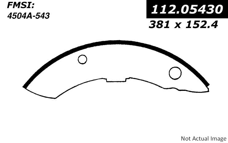 Centric Parts Heavy Duty Brake Shoes top view frsport 112.05430