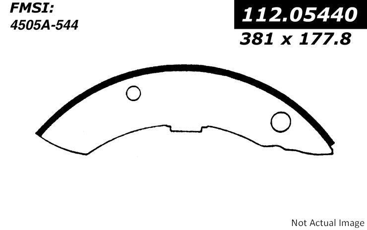 Centric Parts Heavy Duty Brake Shoes top view frsport 112.05440
