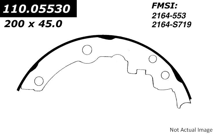 Centric Parts Heavy Duty Brake Shoes top view frsport 112.05530