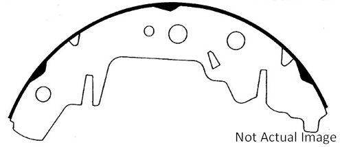 Centric Parts Heavy Duty Brake Shoes top view frsport 112.07140
