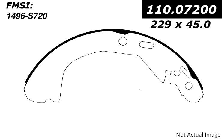 Centric Parts Heavy Duty Brake Shoes top view frsport 112.07200