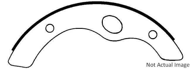 Centric Parts Heavy Duty Brake Shoes top view frsport 112.07300