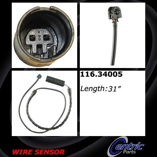 Centric Parts Brake Pad Sensor Wire top view frsport 116.34005