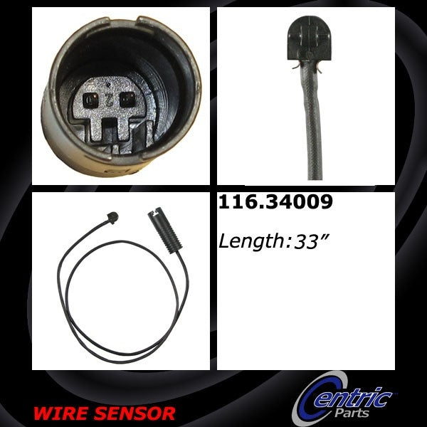 Centric Parts Brake Pad Sensor Wire top view frsport 116.34009