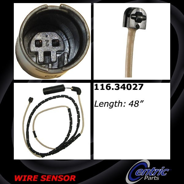Centric Parts Brake Pad Sensor Wire top view frsport 116.34027