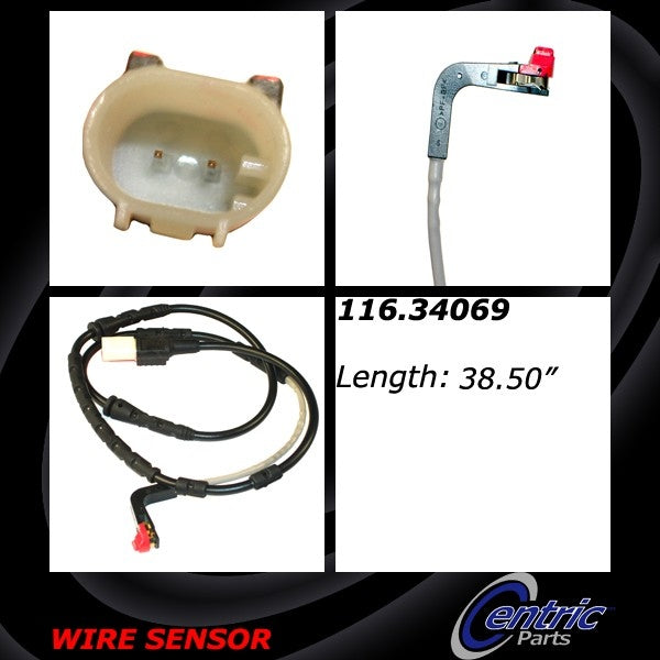 StopTech Brake Pad Sensor Wires top view frsport 116.34069