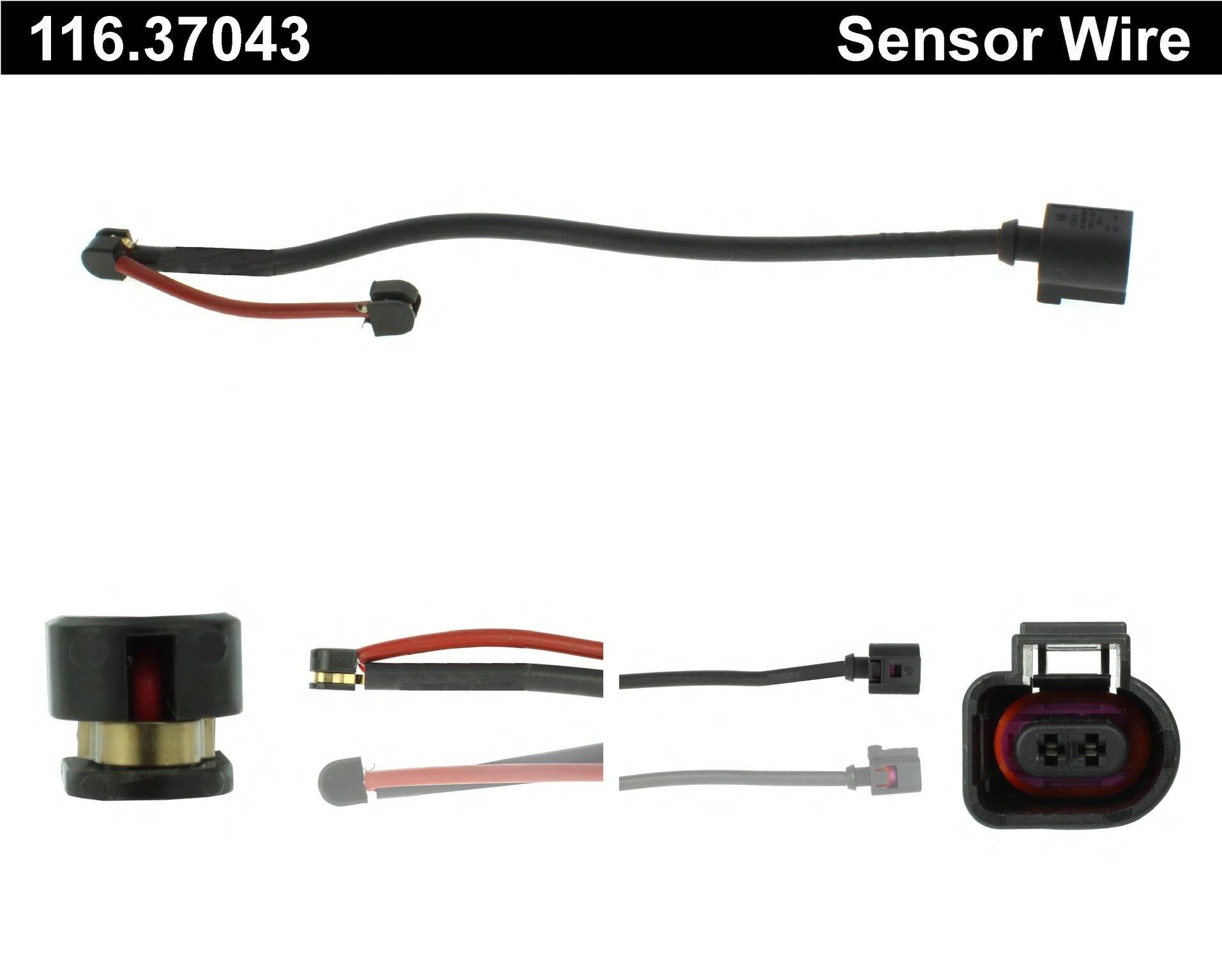 centric parts brake pad sensor wire frsport 116.37043