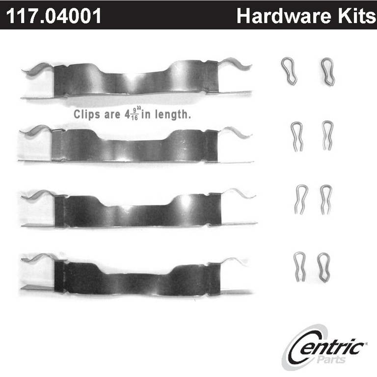 Centric Parts Disc Brake Hardware Kit top view frsport 117.04001
