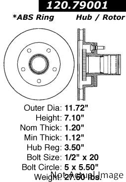 Stoptech Centric Performance Brake Rotor 120.79001