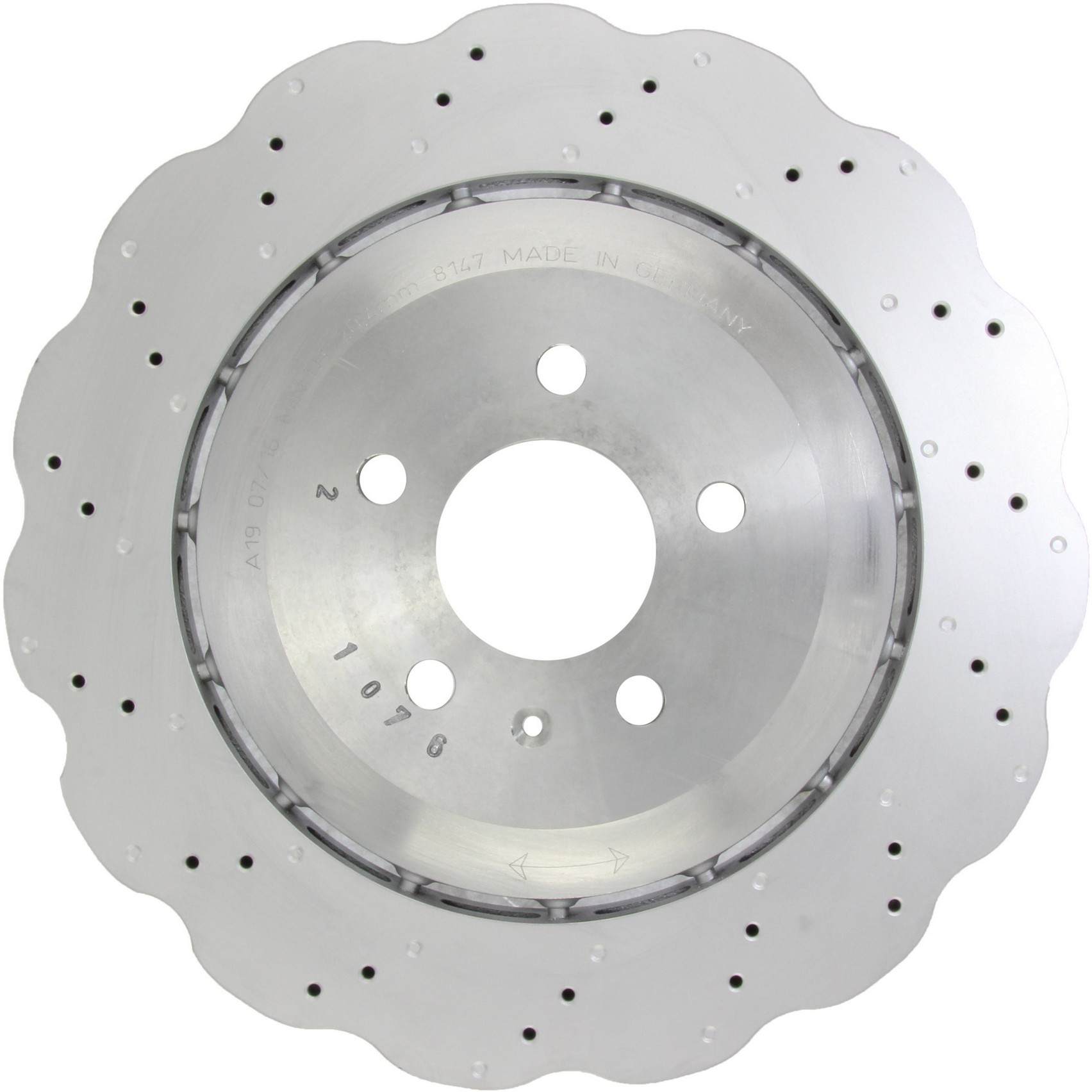 Stoptech Centric 14-18 Audi S7 SportStop Drilled Rear Rotor 128.33151