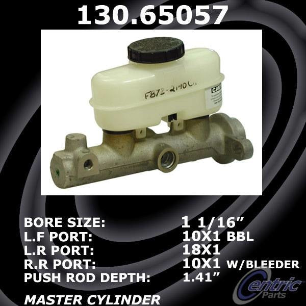 Centric Parts Premium Brake Master Cylinder top view frsport 130.65057