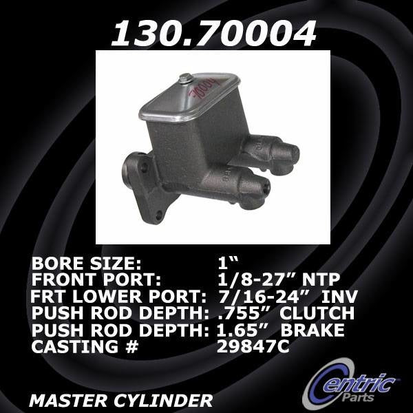 StopTech Premium Brake Master Cylinder top view frsport 130.70004
