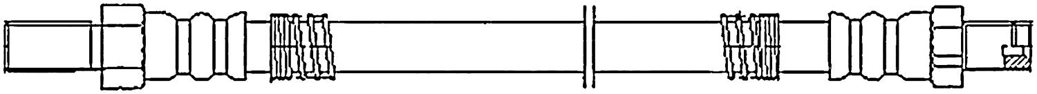 Centric Parts Brake Hose top view frsport 150.28003