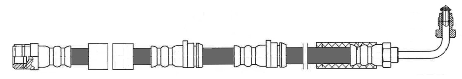 Centric Parts Brake Hose top view frsport 150.33065