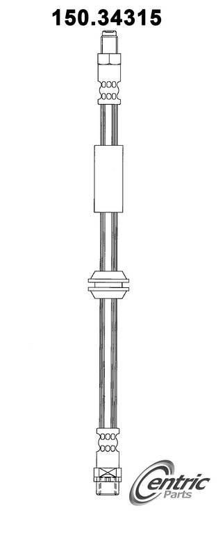 Centric Parts Brake Hose top view frsport 150.34315