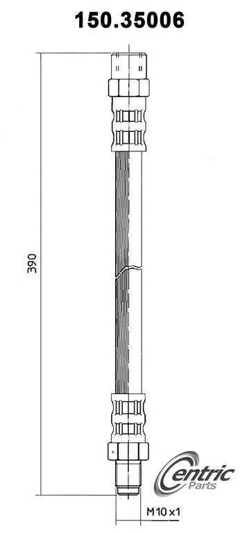 Centric Parts Brake Hose top view frsport 150.35006